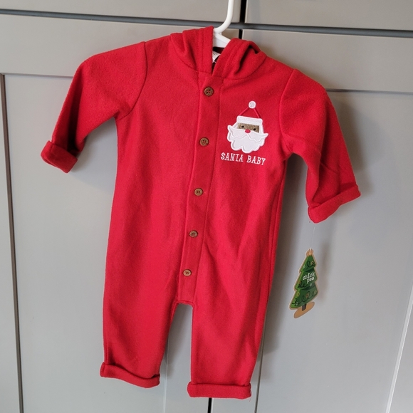 Santa baby one piece with hooded Santa hat - Picture 2 of 4